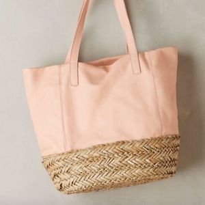 New Anthropologie Aviva Raffia Tote by Ann Kurz
